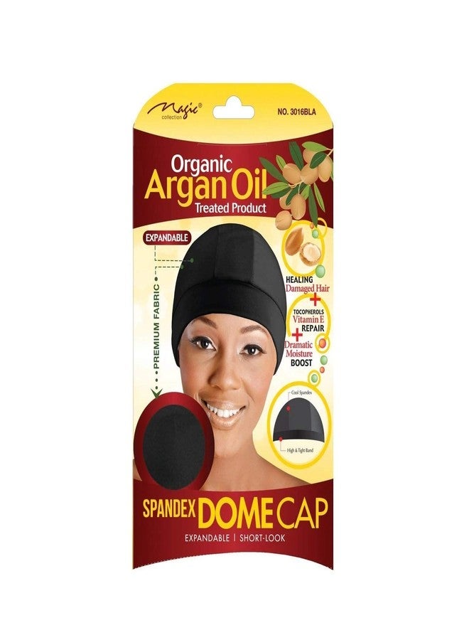 Magic Collection DOME CAP Spandex ARGAN OIL Organic Treated Product Wide Band BLACK